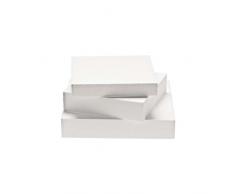 Decora Forme carrée en polystyrène Sucette gâteau pour décoration, Blanc cassé, Polystyrène, Ecru, 25 x 25 x 7.5 cm