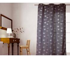 Soleil docre 031697 Strass Rideau Ã Â Oeillets Polyester Gris 140x240 cm