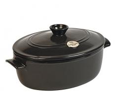 Emile Henry Eh794560 Cocotte Ovale CÃ©ramique Noir Fusain 33,5 X 26,5 X 18,5 cm