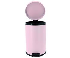 Compactor Home RAN8887 Poubelle Grand ModÃ¨le, Fer, Rose, 29 x 29 x 44,5 cm