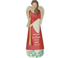 Angel Star Jewels of Faith Figurine 2 Corinthiens 5:7 Rouge Taille Unique