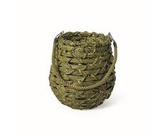Villa dâEste Home Tivoli Amazonia, Vert, Lanterne : Ã 18,5 cm, 21 cm. Dimensions Pot : Ã 10 x H. 10 cm.