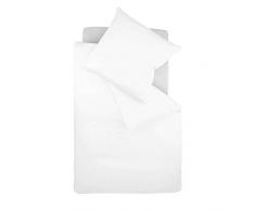 fleuresse 9100-1000 Parure de lit zippÃ©e 135 x 200 cm Blanc 100% coton