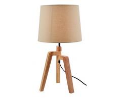Moycor kilat â lampe de bureau avec écran 3 pieds, 13 x 13 x 28 cm, couleur naturel et beige