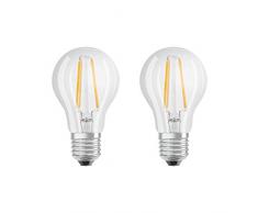 Osram LED BASE CLASSIC A / Lampe LED, ampoule de forme classique, avec un style filament, avec un culot Ã vis: E27, 7 W, 220â¦240 V, 60 W remplacement, clair, 2700 K, 2pack