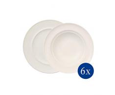 vivo by Villeroy & Boch Group Neo White Service de table pour 6 personnes, 12 piÃ¨ces, Porcelaine Premium, Blanc