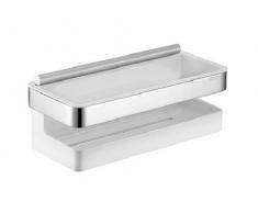 Keuco 12759010000 Panier de douche synthétique Chromé/blanc