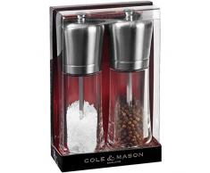 Moulin Ã sel et Poivre Cole & Mason, mÃ©tallique, 18Â cm, Transparent/Silver, 28 x 28 x 18 cm