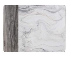 Creative Tops Set de Table rectangulaire imprimé Dos en liège Motif marbre Multicolore 40 x 29 cm