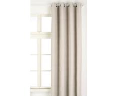 Linder 0552/29/375FR Rideau Occultant Oxford Beige Oeillets 140 x 240 cm