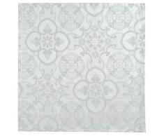 Vent du sud Faro Lot de 6 Serviettes de Table Jacquard Coton Peigné Perle 47 x 47 cm