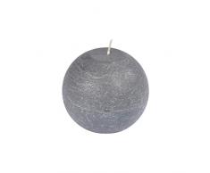 HOMEA 6BPB005GF Bougie Boule Paraffine Anthracite 9,5 x 9,5 x 8 cm