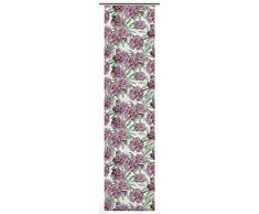 GARDINIA Panneau Japonais à Motifs (1 pièce), Rideau Coulissant, Transparent, Qualité Voile, Pâques, Printemps, Blanc, 60 x 245 cm (lxH)