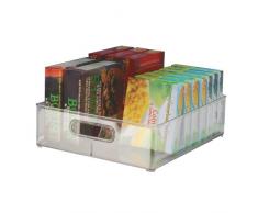 InterDesign Fridge/Freeze Binz boite rangement frigo, box de rangement en plastique, organisateur cuisine Ã 2 compartiments, transparent