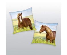 Herding YOUNG COLLECTION Coussin Décoratif, Motif Cheval, 40 x 40 cm, Polyester