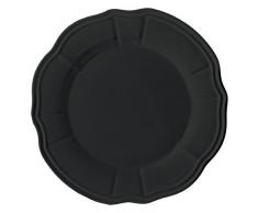 Baci, Assiette en mÃ©lamine, MÃ©lamine, Noir, 28 x 28 x 2 cm