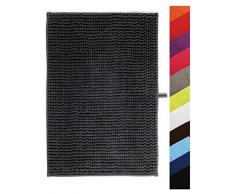 MSV Tapis, Microfibre, Gris, 60 x 40 cm