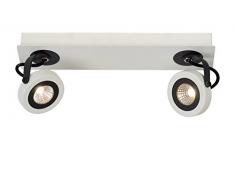 Lucide TERES-LED - Spot Plafond - Ã 7 cm - LED Dim. - 2x5W 2700K - Blanc