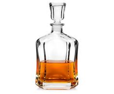 BORMIOLI ROCCO Carafe à Whisky « Amiral » Bluespoon - en Verre - Capacité 0,7 l - Décanteur Parfait - Design Classique et Intemporel - Utilisable comme Carafe à Whisky ou à vin