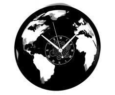 Horloge Murale en Vinyle Cadeau Fait Main DÃ©corations Pour la Maison Home Office Monde Voyage Travel Tour