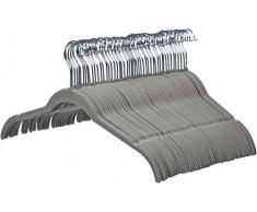 AmazonBasics Lot de 50 Cintres en Velours pour Chemises/Robes, Gris