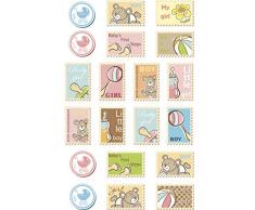 Maildor 17,5 x 9 x 0,1 cm en Plastique bébé Cooky Tampon Autocollants