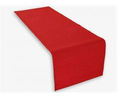 Lemos Home Chemin de Table en Coton 45 x 150 mm, Coton, Rouge, 45 x 150 cm