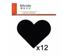 Artemio 12 Stickers Ardoise Coeur