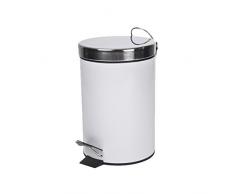 Douceur dIntÃ©rieur 6PSB052BC Poubelle MÃ©tal Blanc 3 L
