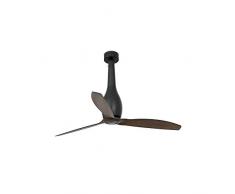 Faro Barcelona 32004 ETERFAN Ventilateur de plafond noir mat/bois avec moteur DC