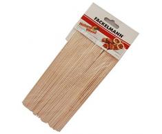 Fackelmann 31080 Piques à brochette Barbecue Fair 20cm 100 pièces en Bois de hêtre, Beige, 20 x 12,4 x 5 cm