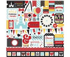 Echo Park Papier Ma109014Â Magical Adventure Papier cartonnÃ© Stickers, Multicolore, 12Â x 30,5Â cm