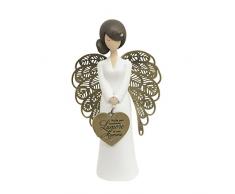 You Are An Angel an008i Figurine Ange, cÃ©ramique, Blanc, 9,3Â x 9,3Â x 15,5Â cm