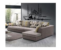 TATOUTEX Stickers Grande Mosquée - Bleu Clair, L 90cm x H 54cm