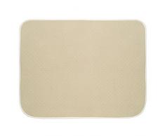 iDesign 16210EU InterDesign iDry, Tapis de Sol en Microfibre pour Douche ou Baignoire-Grand, Ãtain, Polyester, Beige, 3,07 x 23,3 x 34,1 cm