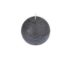 HOMEA 6BPB005NR Bougie Boule Paraffine Noir 9,5 x 9,5 x 8 cm