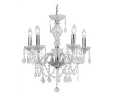 Oaks Lighting/7801 mural Acrylique 5 Maria Therese Lustre en métal chromé poli