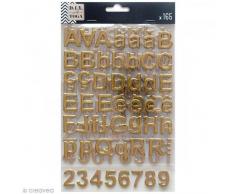 D.I.Y with Toga Alphabet Chipboards Autocollant, Autre, Or, 15 x 25 x 0.5 cm