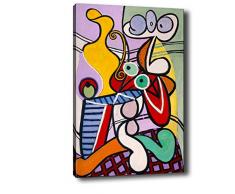 Bonamaison Peinture sur toile, multicolore, 70 x 100 cm - Conçu et fabriqué en Turquie