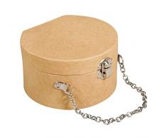 Rayher 67281521 Coffre rond en papier mâché, FSC Rec. 100 %