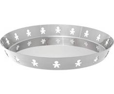 Alessi Akk78 Mini Girotondo Plateau Rond avec Bord AjourÃ© en Acier Inoxydable 18/10 Brillant