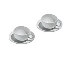 Alessi San06set Fruit Basket Set de deux Tasses Ã Moka avec Soucoupes en Bone China
