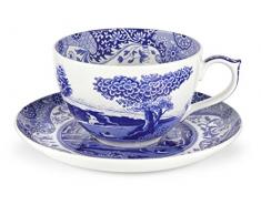 Portmeirion Home & Gifts Tasse et Soucoupe Bleu/Blanc 0,56 l