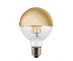 CristalRecord Ampoule LED, lumiÃ¨re chaude E27, 6Â W, dorÃ©, 125Â x 180Â mm