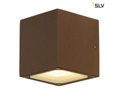 SLV Applique murale, Aluminium/verre, orange rouille, 11,5 x 11,5 x 11,5 cm, GX53 230volts