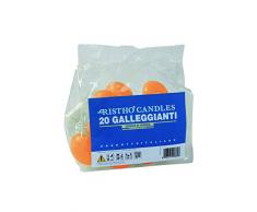 CERERIA DI GIORGIO S.p.A. Bougies flottantes, Orange, diamètre 4,5 cm, Hauteur 2,7 cm, 20 pièces