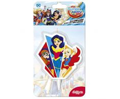 SUPER HERO GIRLS 346198 Bougie Figurine 2D, Cire, Multicolore, 5 x 2 x 8 cm