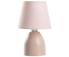ONLI - lampe à chevet mignon Nano avec base en métal et abat-jour en tissu. Couleur rose