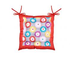 Lovely Casa Guirlande Galette 16PTS, Polyester, Rouge, 40 x 40 cm