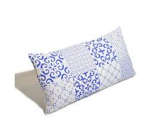 HomeMaison Coussin, Coton, Bleu, 60x30 cm